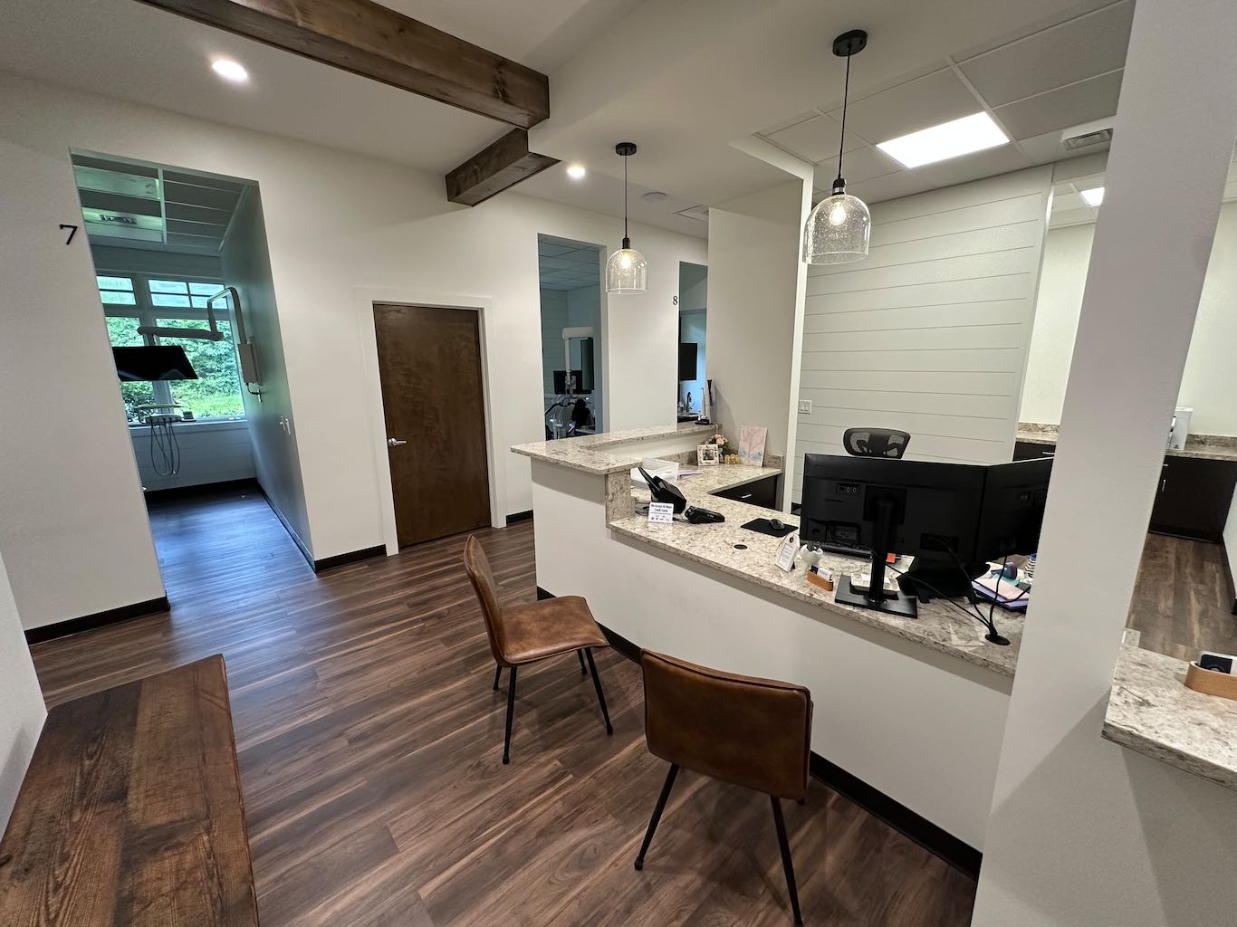 Patient check out area at Harrison Family Dentistry office in Chattanooga
